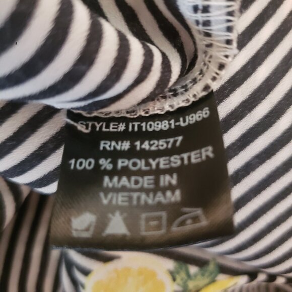 3/$30 Iris Lemon Striped Blouse - Picture 5 of 7